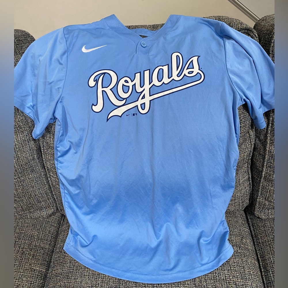 NEW Nike Royals Baseball Jersey #5, Size Adult S